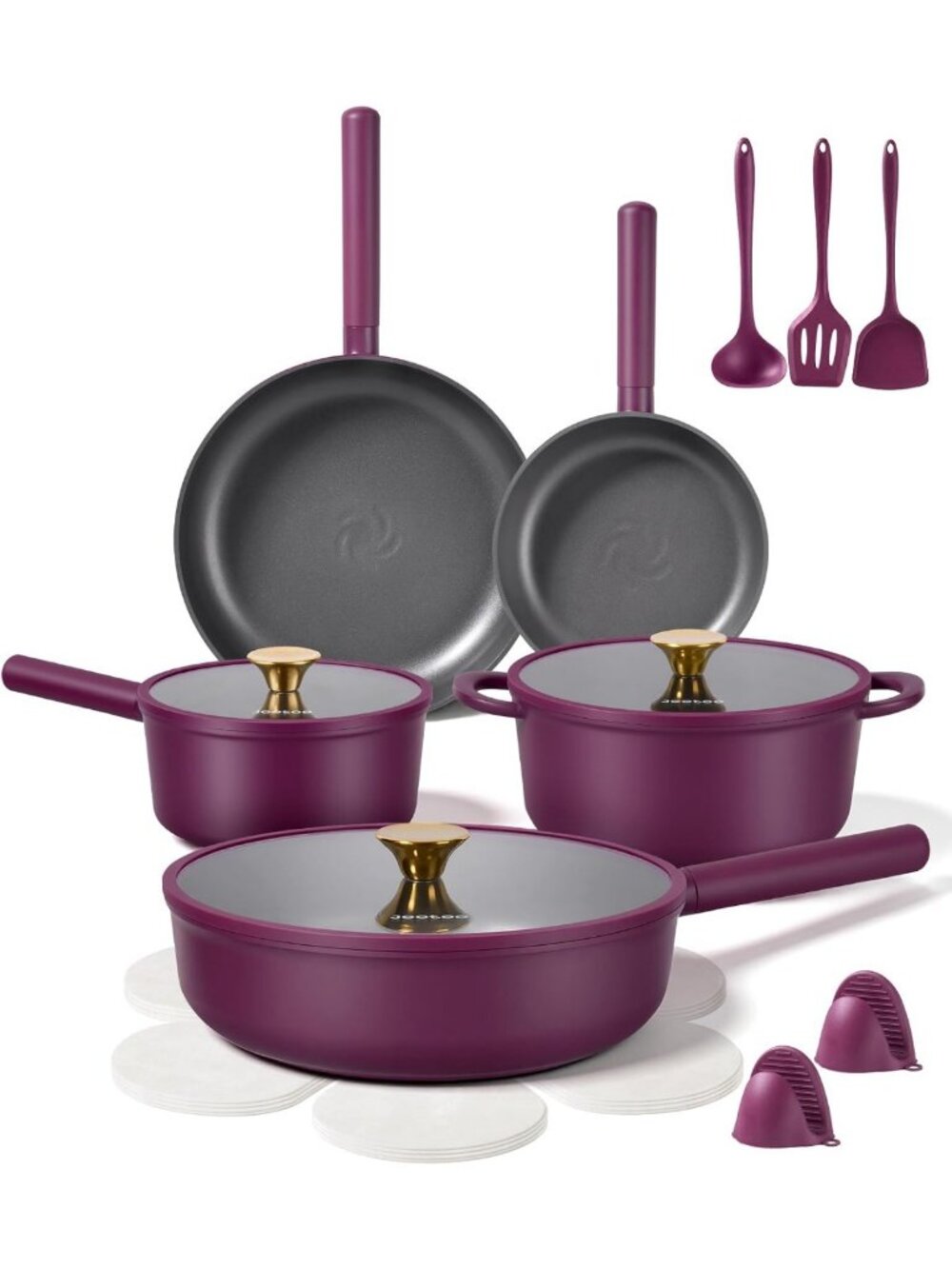 Non-Stick Titanium Cookware Set | Healthy Pots & Pans for Easy Cooking